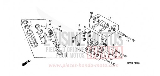 COUSSIN ARRIERE NX650X de 1999